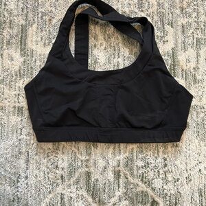 Lululemon Black Racerback Sports Bra with Scoop Neckline